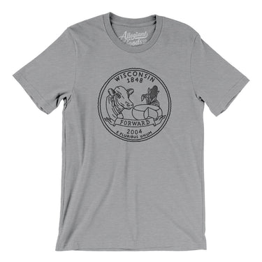 Wisconsin State Quarter Men/Unisex T-Shirt-Allegiant Goods Co. Vintage Sports Apparel