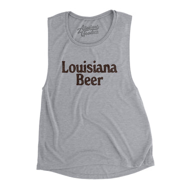 Louisiana Beer Women's Flowey Scoopneck Muscle Tank-Athletic Heather-Allegiant Goods Co. Vintage Sports Apparel