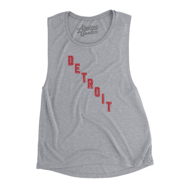 Detroit Hockey Jersey Women's Flowey Scoopneck Muscle Tank-Allegiant Goods Co. Vintage Sports Apparel