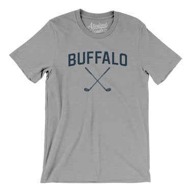 Buffalo Golf Men/Unisex T-Shirt-Athletic Heather-Allegiant Goods Co. Vintage Sports Apparel