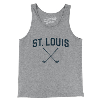 St. Louis Golf Men/Unisex Tank Top-Athletic Heather-Allegiant Goods Co. Vintage Sports Apparel
