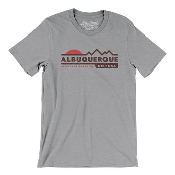 Albuquerque Mountain Sunset Men/Unisex T-Shirt-Athletic Heather-Allegiant Goods Co. Vintage Sports Apparel