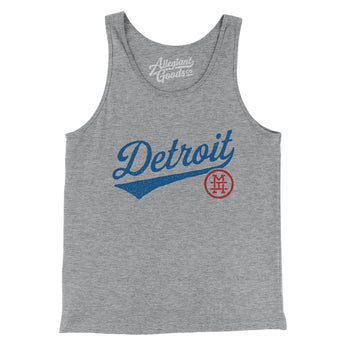 Detroit Vintage Script Men/Unisex Tank Top-Allegiant Goods Co. Vintage Sports Apparel