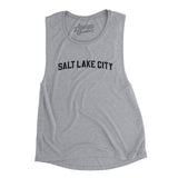 Salt Lake City Varsity Women's Flowey Scoopneck Muscle Tank-Athletic Heather-Allegiant Goods Co. Vintage Sports Apparel