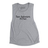 San Antonio's Number 1 Fan Women's Flowey Scoopneck Muscle Tank-Allegiant Goods Co. Vintage Sports Apparel