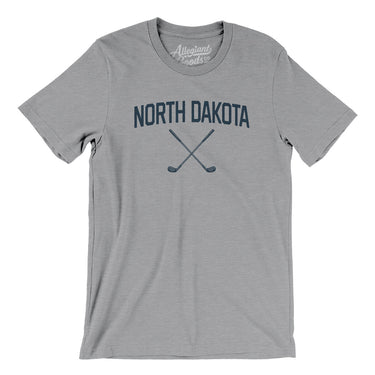 North Dakota Golf Men/Unisex T-Shirt-Athletic Heather-Allegiant Goods Co. Vintage Sports Apparel