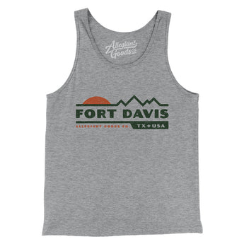 Fort Davis Mountain Sunset Men/Unisex Tank Top-Athletic Heather-Allegiant Goods Co. Vintage Sports Apparel