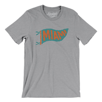 Miami Pennant Men/Unisex T-Shirt-Allegiant Goods Co. Vintage Sports Apparel