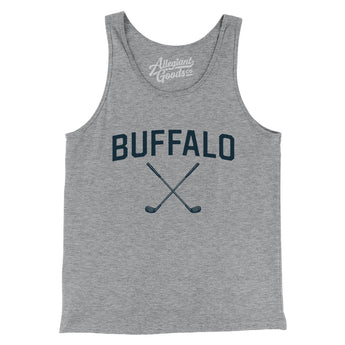 Buffalo Golf Men/Unisex Tank Top-Athletic Heather-Allegiant Goods Co. Vintage Sports Apparel
