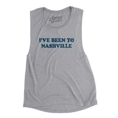 I've Been To Nashville Women's Flowey Scoopneck Muscle Tank-Athletic Heather-Allegiant Goods Co. Vintage Sports Apparel