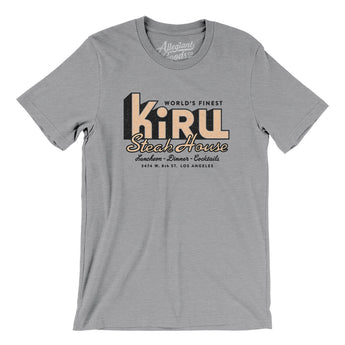 Kiru Steak House Los Angeles Men/Unisex T-Shirt-Athletic Heather-Allegiant Goods Co. Vintage Sports Apparel