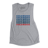 Columbus Repeat Women's Flowey Scoopneck Muscle Tank-Allegiant Goods Co. Vintage Sports Apparel