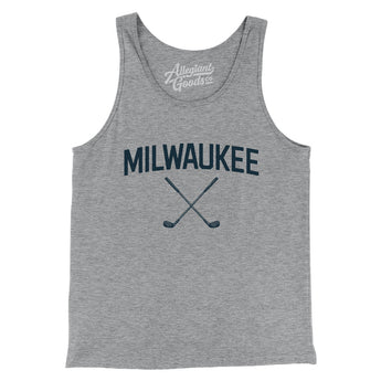 Milwaukee Golf Men/Unisex Tank Top-Athletic Heather-Allegiant Goods Co. Vintage Sports Apparel