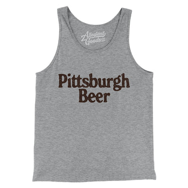Pittsburgh Beer Men/Unisex Tank Top-Athletic Heather-Allegiant Goods Co. Vintage Sports Apparel