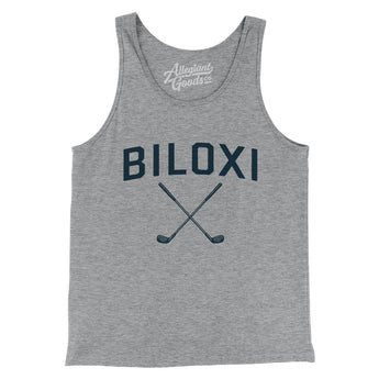Biloxi Golf Men/Unisex Tank Top-Athletic Heather-Allegiant Goods Co. Vintage Sports Apparel