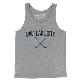 Salt Lake City Golf Men/Unisex Tank Top-Athletic Heather-Allegiant Goods Co. Vintage Sports Apparel