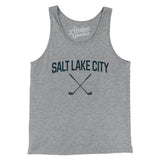 Salt Lake City Golf Men/Unisex Tank Top-Athletic Heather-Allegiant Goods Co. Vintage Sports Apparel
