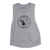 Michigan State Quarter Women's Flowey Scoopneck Muscle Tank-Allegiant Goods Co. Vintage Sports Apparel
