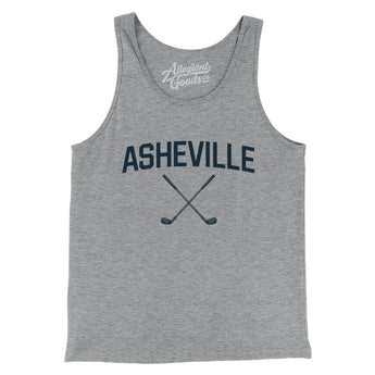 Asheville Golf Men/Unisex Tank Top-Athletic Heather-Allegiant Goods Co. Vintage Sports Apparel