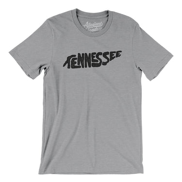 Tennessee State Shape Text Men/Unisex T-Shirt-Allegiant Goods Co. Vintage Sports Apparel