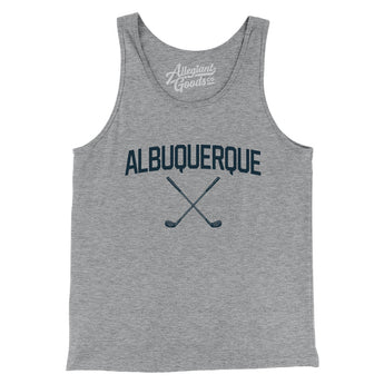 Albuquerque Golf Men/Unisex Tank Top-Athletic Heather-Allegiant Goods Co. Vintage Sports Apparel
