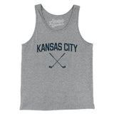 Kansas City Golf Men/Unisex Tank Top-Athletic Heather-Allegiant Goods Co. Vintage Sports Apparel