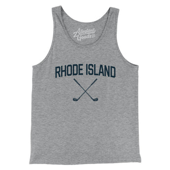 Rhode Island Golf Men/Unisex Tank Top-Athletic Heather-Allegiant Goods Co. Vintage Sports Apparel