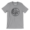Alaska State Quarter Men/Unisex T-Shirt-Athletic Heather-Allegiant Goods Co. Vintage Sports Apparel