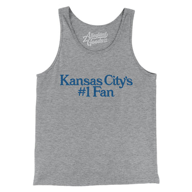 Kansas City's Number 1 Fan Men/Unisex Tank Top-Athletic Heather-Allegiant Goods Co. Vintage Sports Apparel
