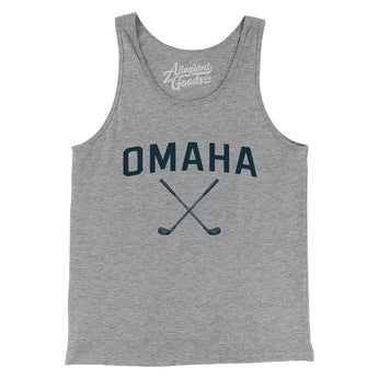 Omaha Golf Men/Unisex Tank Top-Athletic Heather-Allegiant Goods Co. Vintage Sports Apparel