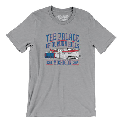 The Palace Of Auburn Hills Men/Unisex T-Shirt-Athletic Heather-Allegiant Goods Co. Vintage Sports Apparel