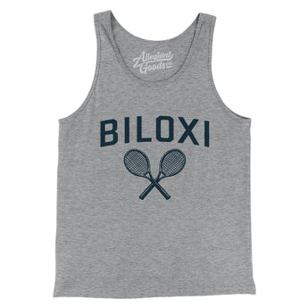 Biloxi Tennis Men/Unisex Tank Top-Athletic Heather-Allegiant Goods Co. Vintage Sports Apparel
