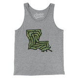 Louisiana Golf Course Map Men/Unisex Tank Top-Athletic Heather-Allegiant Goods Co. Vintage Sports Apparel
