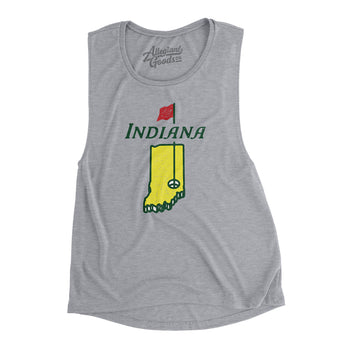 Indiana Golf Women's Flowey Scoopneck Muscle Tank-Allegiant Goods Co. Vintage Sports Apparel
