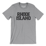 Rhode Island Military Stencil Men/Unisex T-Shirt-Allegiant Goods Co. Vintage Sports Apparel