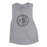 New Hampshire State Quarter Women's Flowey Scoopneck Muscle Tank-Athletic Heather-Allegiant Goods Co. Vintage Sports Apparel