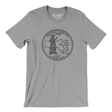 Massachusetts State Quarter Men/Unisex T-Shirt-Allegiant Goods Co. Vintage Sports Apparel