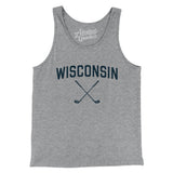 Wisconsin Golf Men/Unisex Tank Top-Athletic Heather-Allegiant Goods Co. Vintage Sports Apparel