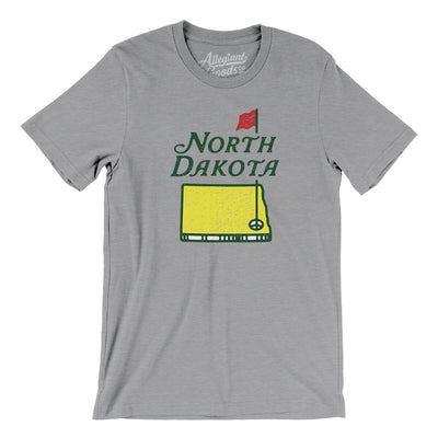 North Dakota Golf Men/Unisex T-Shirt-Athletic Heather-Allegiant Goods Co. Vintage Sports Apparel