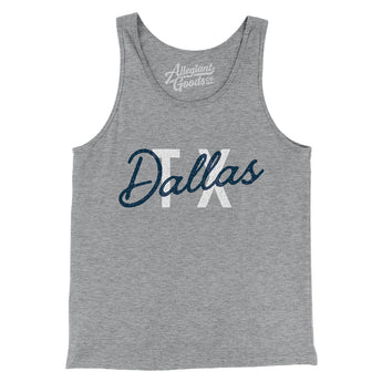 Dallas Tx Overprinted Men/Unisex Tank Top-Allegiant Goods Co. Vintage Sports Apparel