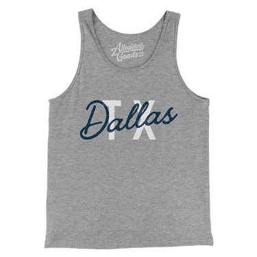 Dallas Tx Overprinted Men/Unisex Tank Top-Allegiant Goods Co. Vintage Sports Apparel