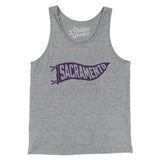 Sacramento Pennant Men/Unisex Tank Top-Athletic Heather-Allegiant Goods Co. Vintage Sports Apparel