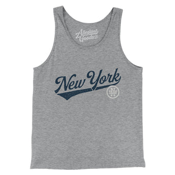 New York Vintage Script Men/Unisex Tank Top-Allegiant Goods Co. Vintage Sports Apparel