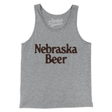 Nebraska Beer Men/Unisex Tank Top-Athletic Heather-Allegiant Goods Co. Vintage Sports Apparel