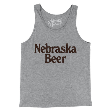 Nebraska Beer Men/Unisex Tank Top-Athletic Heather-Allegiant Goods Co. Vintage Sports Apparel