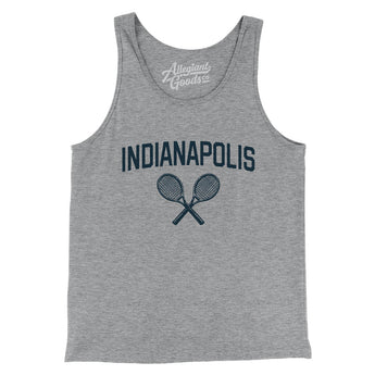 Indianapolis Tennis Men/Unisex Tank Top-Athletic Heather-Allegiant Goods Co. Vintage Sports Apparel