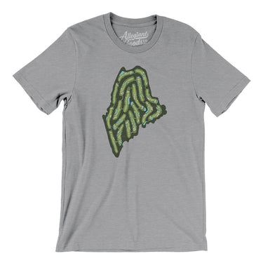 Maine Golf Course Men/Unisex T-Shirt-Athletic Heather-Allegiant Goods Co. Vintage Sports Apparel