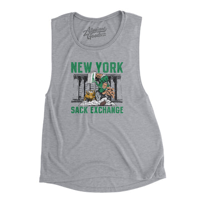 New York Sack Exchange Women's Flowey Scoopneck Muscle Tank-Athletic Heather-Allegiant Goods Co. Vintage Sports Apparel