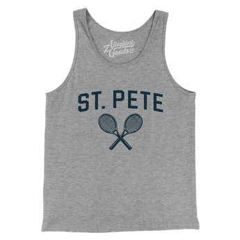 St. Pete Tennis Men/Unisex Tank Top-Athletic Heather-Allegiant Goods Co. Vintage Sports Apparel