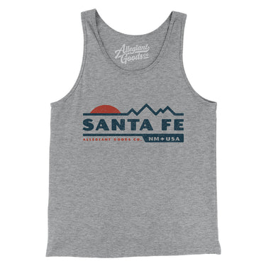Santa Fe Mountain Sunset Men/Unisex Tank Top-Athletic Heather-Allegiant Goods Co. Vintage Sports Apparel